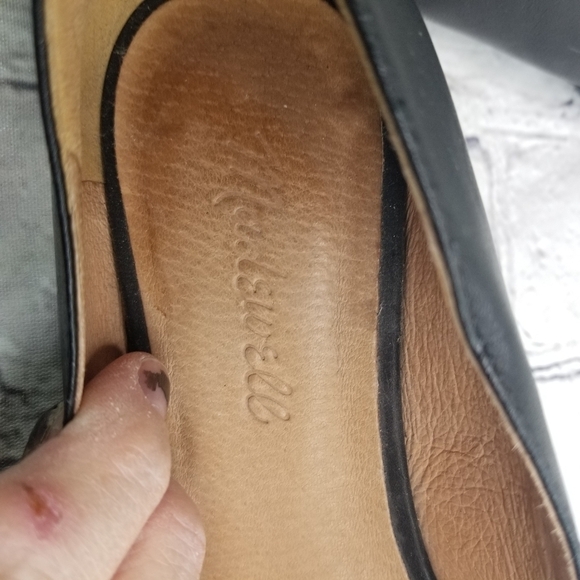 Madewell Lizbeth black leather pointed toe flats - Picture 5 of 9